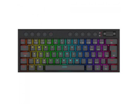 Teclado Gamer Mecânico Redragon Horus Mini, RGB, Low Profile, USB, Switch Brown, ABNT2, 60%, Preto, K632-RGB (PT-BROWN)