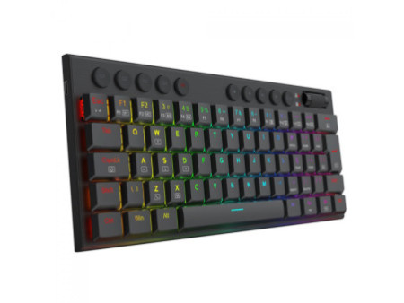 Teclado Gamer Mecânico Redragon Horus Mini, RGB, Low Profile, USB, Switch Brown, ABNT2, 60%, Preto, K632-RGB (PT-BROWN)