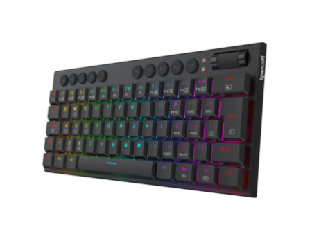 Teclado Gamer Mecânico Redragon Horus Mini, RGB, Low Profile, USB, Switch Brown, ABNT2, 60%, Preto, K632-RGB (PT-BROWN)