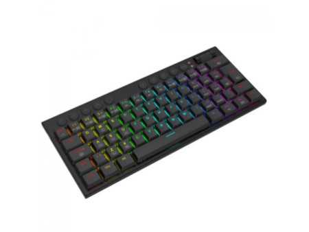 Teclado Gamer Mecânico Redragon Horus Mini, RGB, Low Profile, USB, Switch Brown, ABNT2, 60%, Preto, K632-RGB (PT-BROWN)