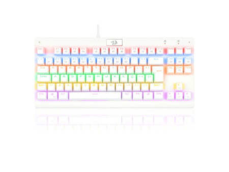 Teclado Gamer Mecânico Redragon Dark Avenger Lunar K568W-R, Rainbow, Switch Red, ABNT2, TKL, White, K568W-R