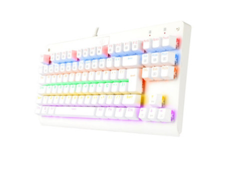 Teclado Gamer Mecânico Redragon Dark Avenger Lunar K568W-R, Rainbow, Switch Red, ABNT2, TKL, White, K568W-R