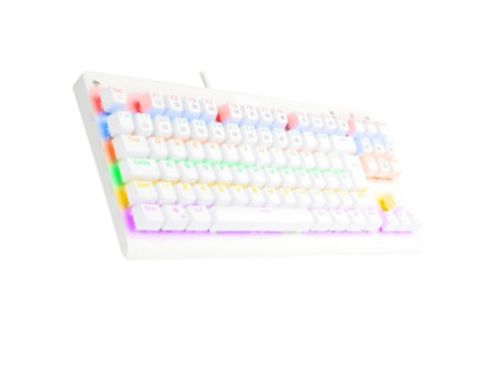 Teclado Gamer Mecânico Redragon Dark Avenger Lunar K568W-R, Rainbow, Switch Red, ABNT2, TKL, White, K568W-R