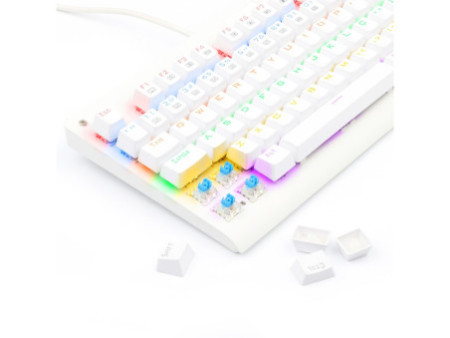 Teclado Gamer Mecânico Redragon Dark Avenger Lunar K568W-R, Rainbow, Switch Red, ABNT2, TKL, White, K568W-R