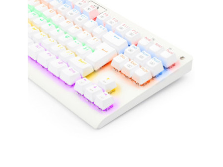 Teclado Gamer Mecânico Redragon Dark Avenger Lunar K568W-R, Rainbow, Switch Red, ABNT2, TKL, White, K568W-R