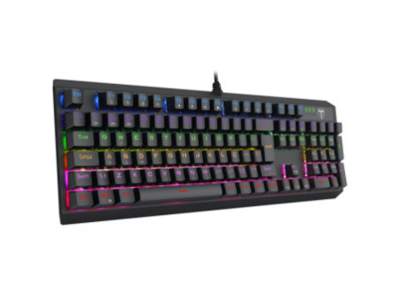 Teclado Mecânico Gamer T-Dagger Axis, Rainbow, Switch Brown, Full Size, ABNT2, Preto, T-TGK329-BR