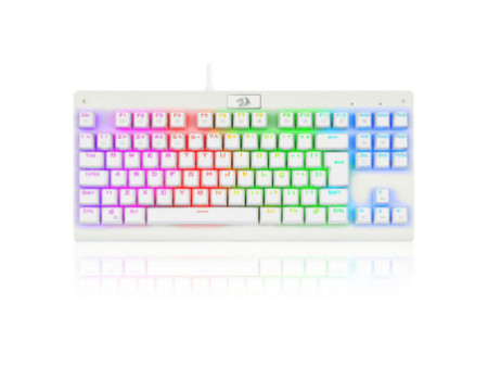 Teclado Mecânico Gamer Redragon Dark Avenger Lunar K568 RGB, Switch Brown, ABNT2, TKL, White