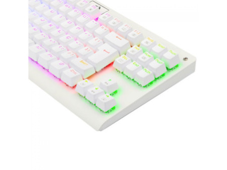 Teclado Mecânico Gamer Redragon Dark Avenger Lunar K568 RGB, Switch Brown, ABNT2, TKL, White