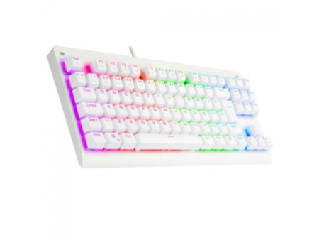 Teclado Mecânico Gamer Redragon Dark Avenger Lunar K568 RGB, Switch Brown, ABNT2, TKL, White