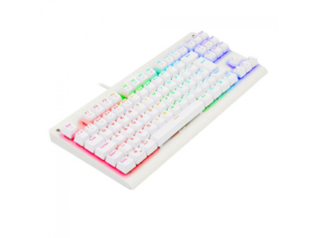 Teclado Mecânico Gamer Redragon Dark Avenger Lunar K568 RGB, Switch Brown, ABNT2, TKL, White