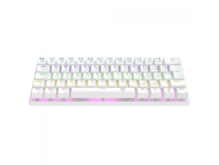 Teclado Mecânico Gamer T-Dagger Arena, Rainbow, Switch Brown, 60%, ABNT2, Branco, T-TGK321W-BR ABNT-2