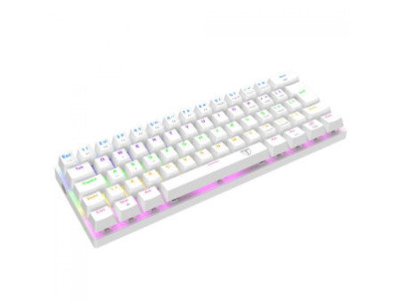 Teclado Mecânico Gamer T-Dagger Arena, Rainbow, Switch Brown, 60%, ABNT2, Branco, T-TGK321W-BR ABNT-2