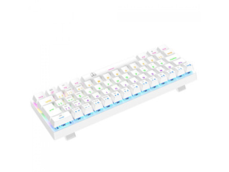 Teclado Mecânico Gamer T-Dagger Arena, Rainbow, Switch Brown, 60%, ABNT2, Branco, T-TGK321W-BR ABNT-2