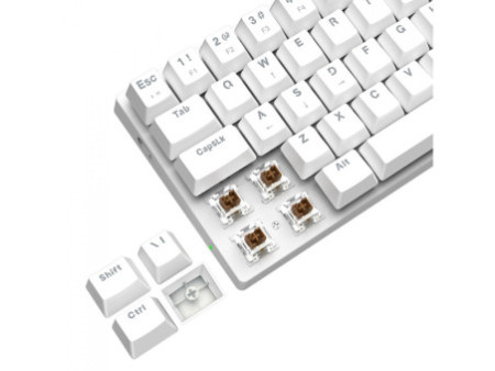 Teclado Mecânico Gamer T-Dagger Arena, Rainbow, Switch Brown, 60%, ABNT2, Branco, T-TGK321W-BR ABNT-2