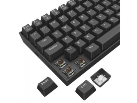 Teclado Gamer Mecânico Redragon Phantom, RGB, USB, Switch Brown, ABNT2, 75%, Preto, K629-RGB (PT-BROWN)