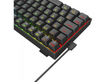 Teclado Gamer Mecânico Redragon Phantom, RGB, USB, Switch Brown, ABNT2, 75%, Preto, K629-RGB (PT-BROWN)