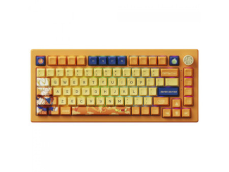 Teclado Mecânico Gamer Akko Dragon Ball Super Goku 5075B Plus, RGB, USB/Bluetooth, ANSI, Switch Akko Crystal