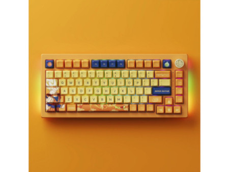 Teclado Mecânico Gamer Akko Dragon Ball Super Goku 5075B Plus, RGB, USB/Bluetooth, ANSI, Switch Akko Crystal