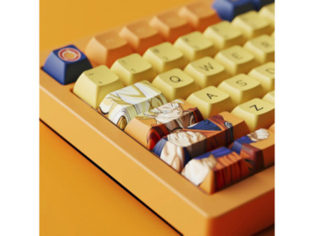 Teclado Mecânico Gamer Akko Dragon Ball Super Goku 5075B Plus, RGB, USB/Bluetooth, ANSI, Switch Akko Crystal