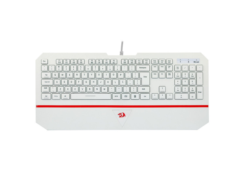 Teclado Gamer Redragon Karura 2, Membrana, ABNT-2, White, K502W-N