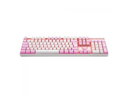 Teclado Mecânico Gamer Redragon Mitra, Switch Brown, ABNT2, LED Red, White/Pink, K551WP (PT-BROWN)