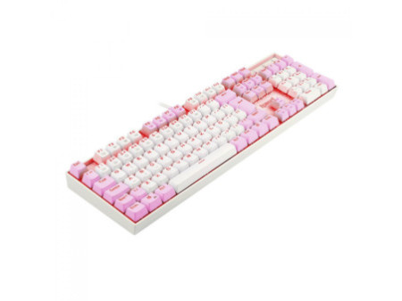 Teclado Mecânico Gamer Redragon Mitra, Switch Brown, ABNT2, LED Red, White/Pink, K551WP (PT-BROWN)
