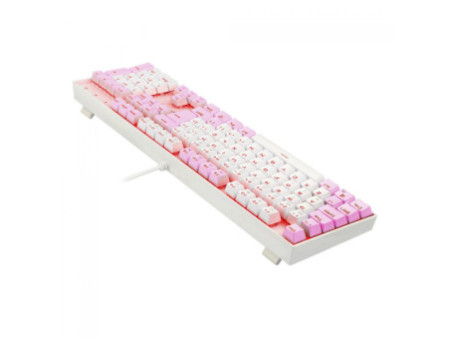 Teclado Mecânico Gamer Redragon Mitra, Switch Brown, ABNT2, LED Red, White/Pink, K551WP (PT-BROWN)