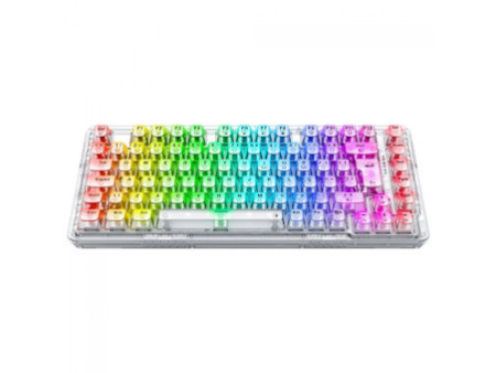 Teclado Gamer Mecânico Redragon ELF Pro, RGB, Wireless, Bluetooth, Switch Crystal, ABNT2, 75%, Transparente, K649CT-RGB-PRO PT
