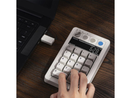 Teclado Mecânico Numérico e Calculadora 8BitDo Retro M Edition, Bluetooth/2.4G/USB-C, Switch Kailh Box White, 85HB04
