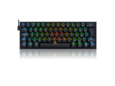 Teclado Mecânico Gamer Redragon Fizz Pro, Wireless, RGB, Switch Brown, ABNT2, Black, K616-RGB-B (PT-BROWN)