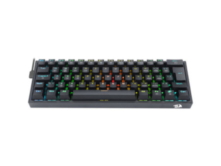 Teclado Mecânico Gamer Redragon Fizz Pro, Wireless, RGB, Switch Brown, ABNT2, Black, K616-RGB-B (PT-BROWN)