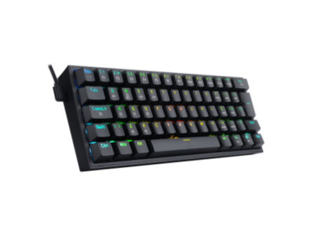 Teclado Mecânico Gamer Redragon Fizz Pro, Wireless, RGB, Switch Brown, ABNT2, Black, K616-RGB-B (PT-BROWN)