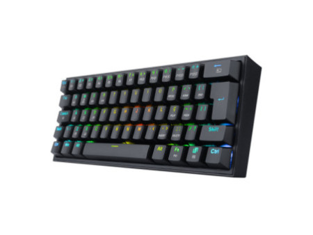 Teclado Mecânico Gamer Redragon Fizz Pro, Wireless, RGB, Switch Brown, ABNT2, Black, K616-RGB-B (PT-BROWN)
