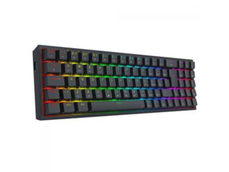 Teclado Gamer Mecânico Redragon Pollux Pro, RGB, Wireless, Bluetooth, Switch Brown, ABNT2, Preto, K628RGB-PRO (PT-BROWN)