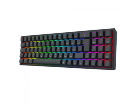Teclado Gamer Mecânico Redragon Pollux Pro, RGB, Wireless, Bluetooth, Switch Brown, ABNT2, Preto, K628RGB-PRO (PT-BROWN)