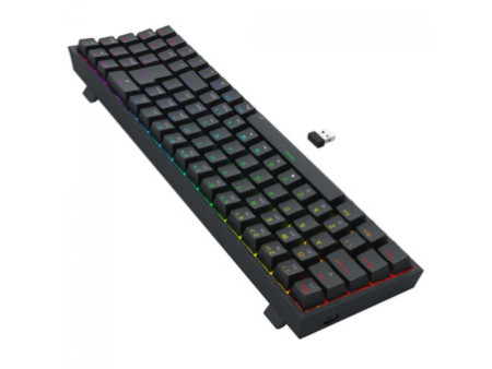 Teclado Gamer Mecânico Redragon Pollux Pro, RGB, Wireless, Bluetooth, Switch Brown, ABNT2, Preto, K628RGB-PRO (PT-BROWN)