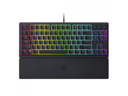 Teclado Gamer Razer Ornata V3, Low Profile, TKL, RGB, ANSI, Switch de Membrana Mecânica Razer, Black, RZ0304880200