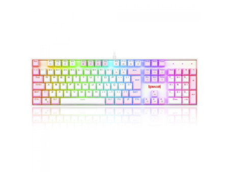 Teclado Mecânico Gamer Redragon Mitra, Switch Blue, ABNT2, RGB, White/Pink, K551WP-RGB (PT-Blue)