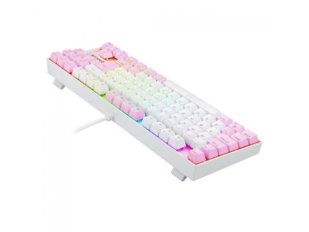 Teclado Mecânico Gamer Redragon Kumara, Switch Brown, RGB, ABNT2, White/Pink, K552WP-RGB PT-BROWN