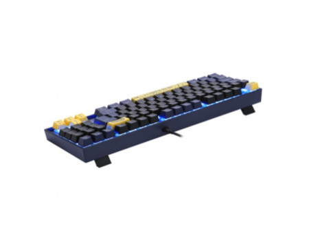 Teclado Mecânico Gamer Redragon World of Warcraft, LED Azul, Switch Blizzard, ABNT2, TKL, Preto/Azul