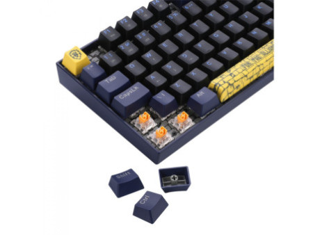 Teclado Mecânico Gamer Redragon World of Warcraft, LED Azul, Switch Blizzard, ABNT2, TKL, Preto/Azul