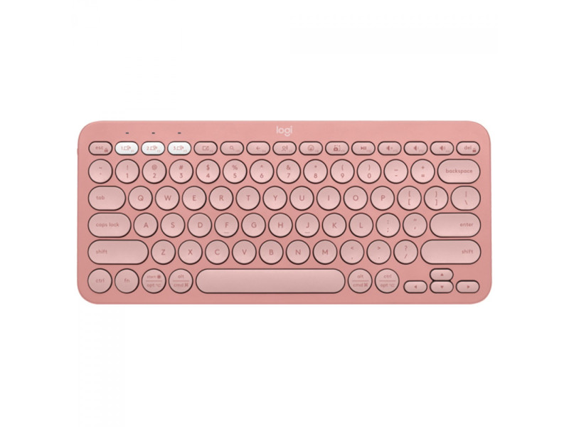 Teclado Logitech Pebble Keys 2 K380s, Sem Fio, US, Easy-Switch, Rosa, 920-011791