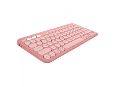 Teclado Logitech Pebble Keys 2 K380s, Sem Fio, US, Easy-Switch, Rosa, 920-011791