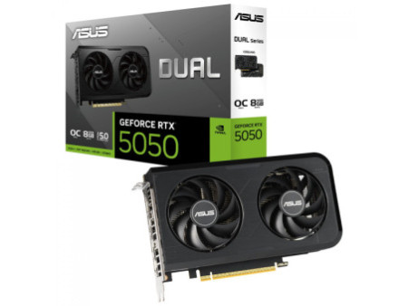 Placa de Vídeo Asus Dual NVIDIA GeForce RTX 5050 OC, 8GB, GDDR6, DLSS, Ray Tracing, DUAL-RTX5050-O8G