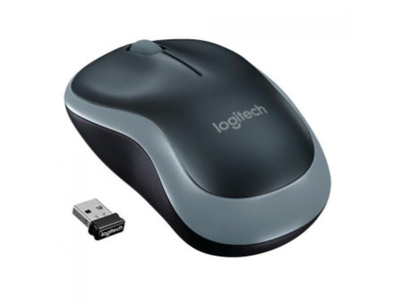 Mouse Logitech M185 Sem fio, 1000 DPI, Wireless, Preto/Cinza, 910-002225