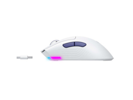 Mouse Gamer Havit MS966WB White, Wireless/Bluetooth, RGB, 10000 DPI, 7 Botões, PMW3325, Branco