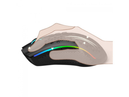 Mouse Gamer Redragon Storm Pro, 16000 DPI, Wireless, 8 Botões Programáveis, RGB, Black, M808-KS