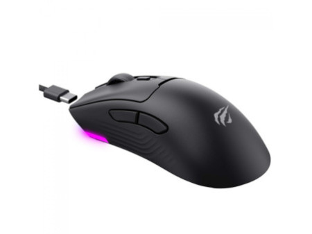 Mouse Gamer Havit MS966WB, Wireless/Bluetooth, RGB, 12000 DPI, 7 Botões, PMW3325, Preto