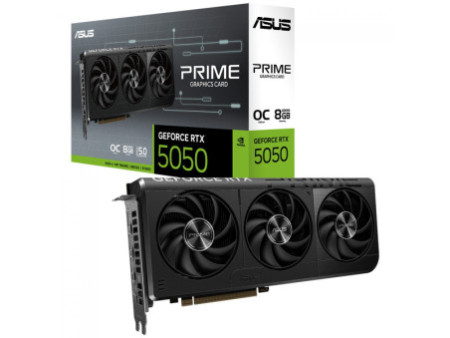 Placa de Vídeo Asus Prime NVIDIA GeForce RTX 5050 OC, 8GB, GDDR6, DLSS, Ray Tracing, PRIME-RTX5050-O8G