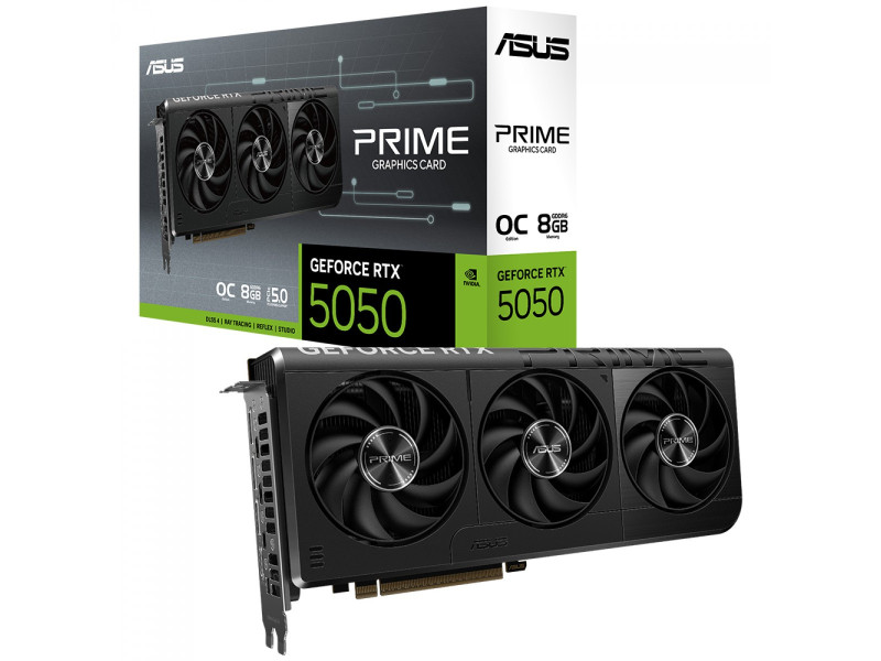 Placa de Vídeo Asus Prime NVIDIA GeForce RTX 5050 OC, 8GB, GDDR6, DLSS, Ray Tracing, PRIME-RTX5050-O8G